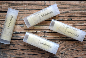 orange flavored lip balm - wandering pines cottage
