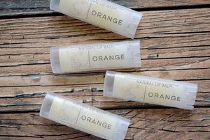 natural lip balm orange flavored - wandering pines cottage