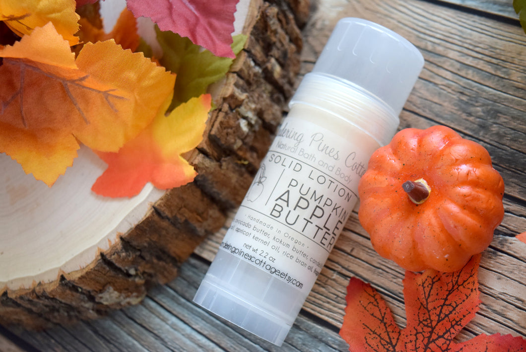 Pumpkin Apple Butter solid lotion bar - wandering pines cottage