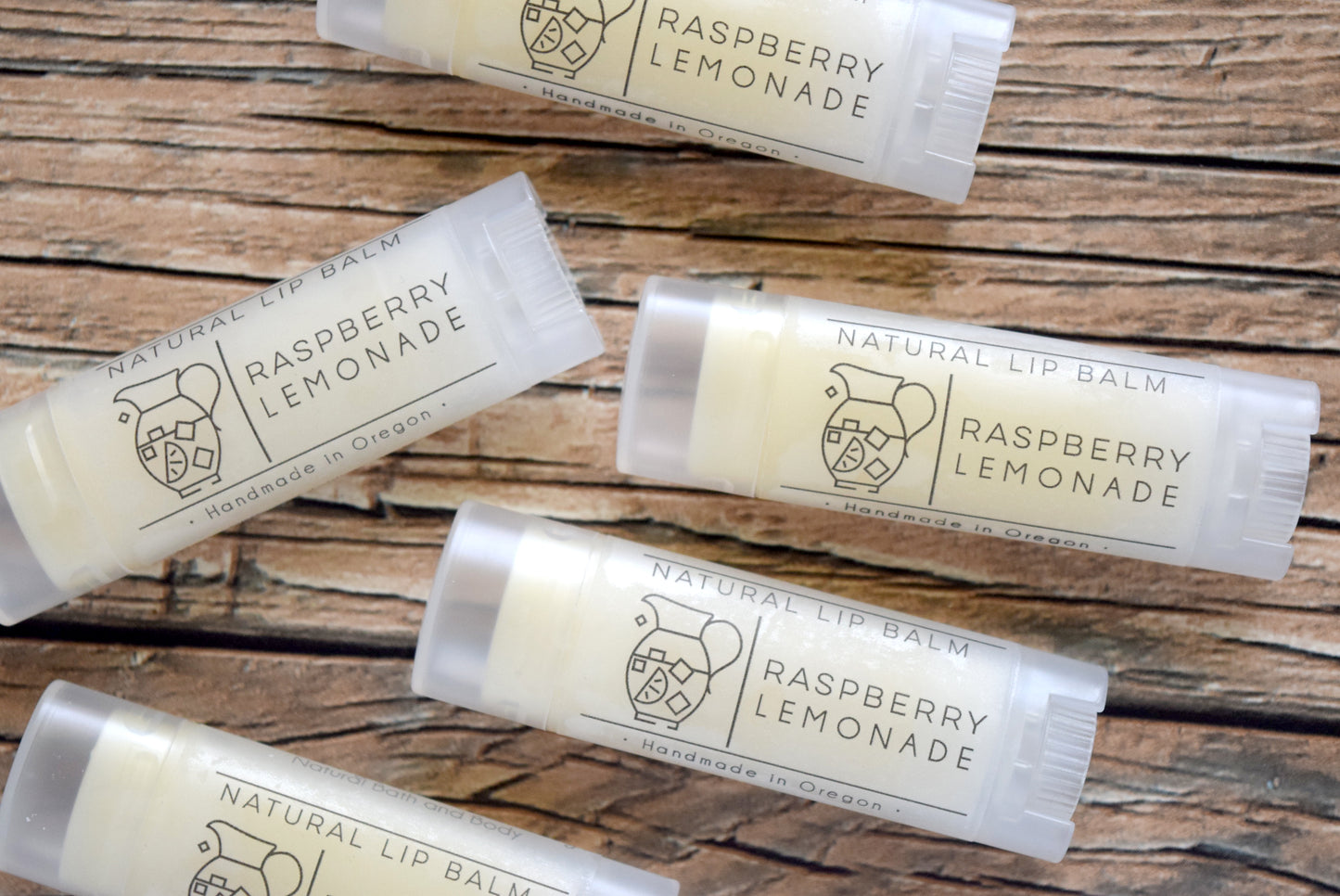 natural lip balm raspberry lemonade - wandering pines cottage