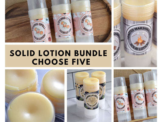 Solid Lotion Bar Bundle of 5