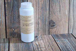 body powder cucumber melon scented - wandering pines cottage