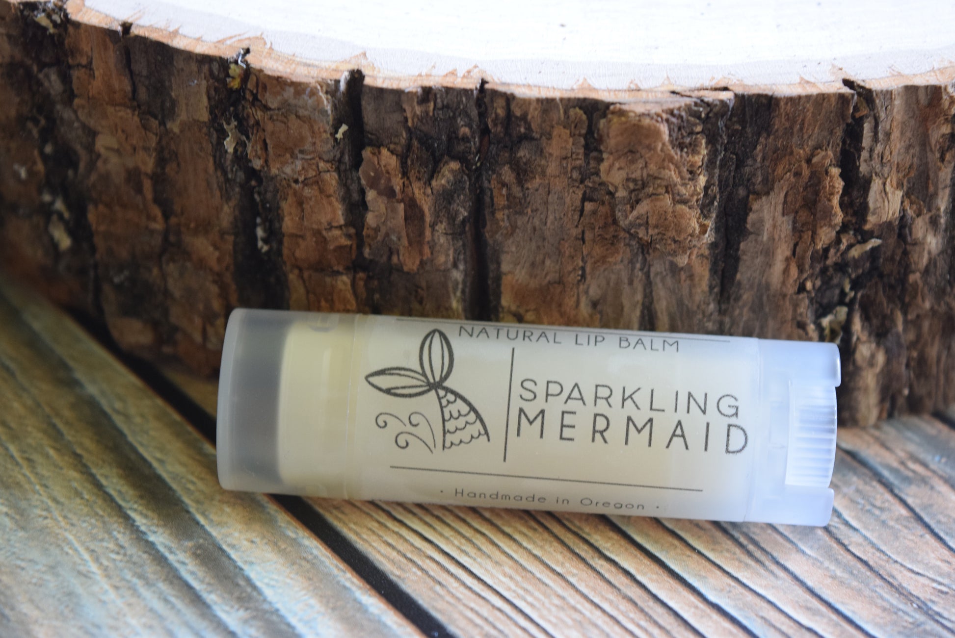 Sparkling Mermaid natural lip balm - wandering pines cottage