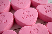 Load image into Gallery viewer, I Love You Conversation Heart Bath Bomb