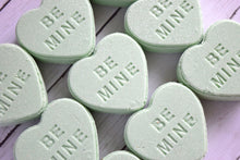 Load image into Gallery viewer, conversation heart be mine bath bomb - wandering pines cottage